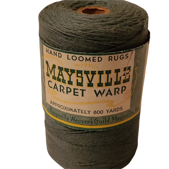 2 Vintage Spools RIBBONET Maysville Carpet Warp Chicago Printed String Company - Picture 2 of 7
